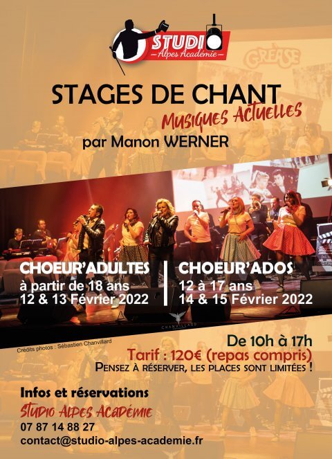 Stage de chant avec Manon Werner - Studio Alpes Académie