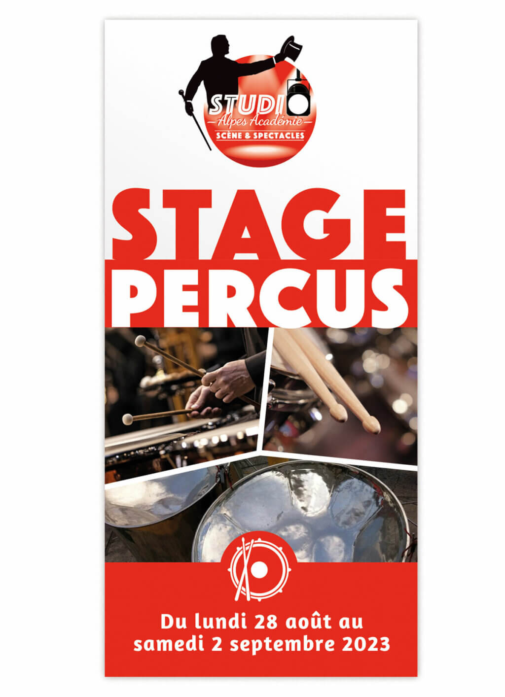 Stage de percussions - 28 août au 2 septembre 2023 - Studio Alpes Académie